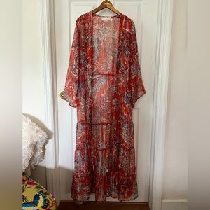 Anthropologie Kimono Robe Beautiful Paisley One Size